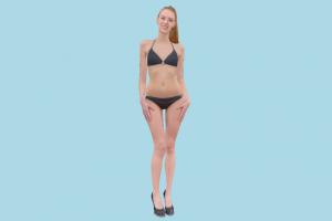 Girl scanned-model, woman, girl, female, , lady, bikini, heels, posing, human, people